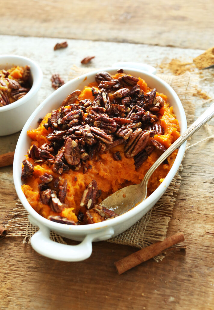 MLW Thanksgiving Recipe Butternut-Squash-Sweet-Potato-Mash-with-Maple-Cinnamon-Pecans-Perfect-for-fall-and-Thanskgiving-vegan-glutenfree-fall-thanksgiving-healthy-recipe-fall